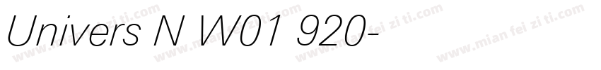 Univers N W01 920字体转换